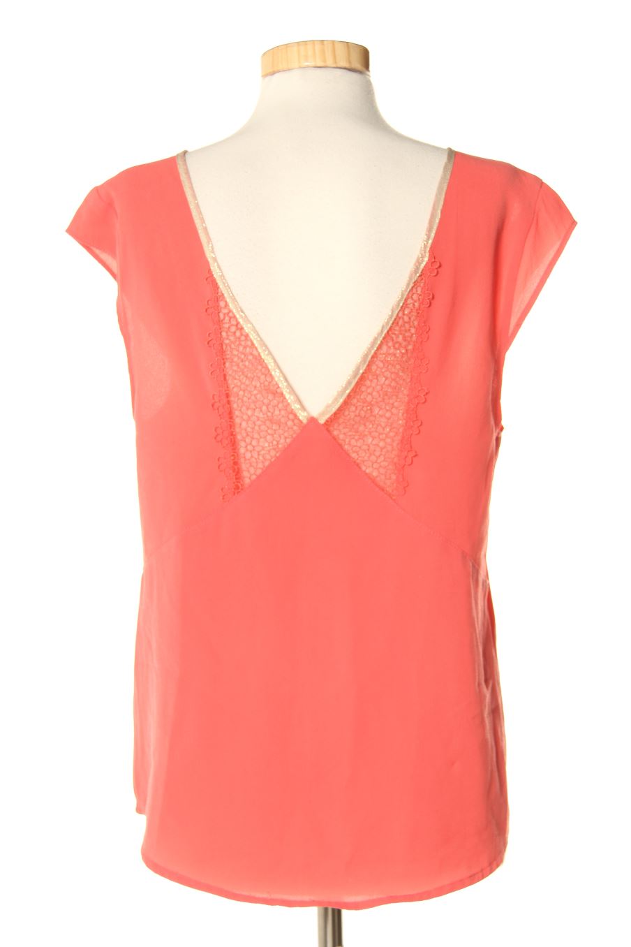 Blouse à manches courtes Grace&Mila de la taille M, de couleur corail