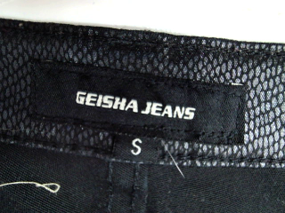 Jeans Geisha de la taille S, de couleur noir de denim