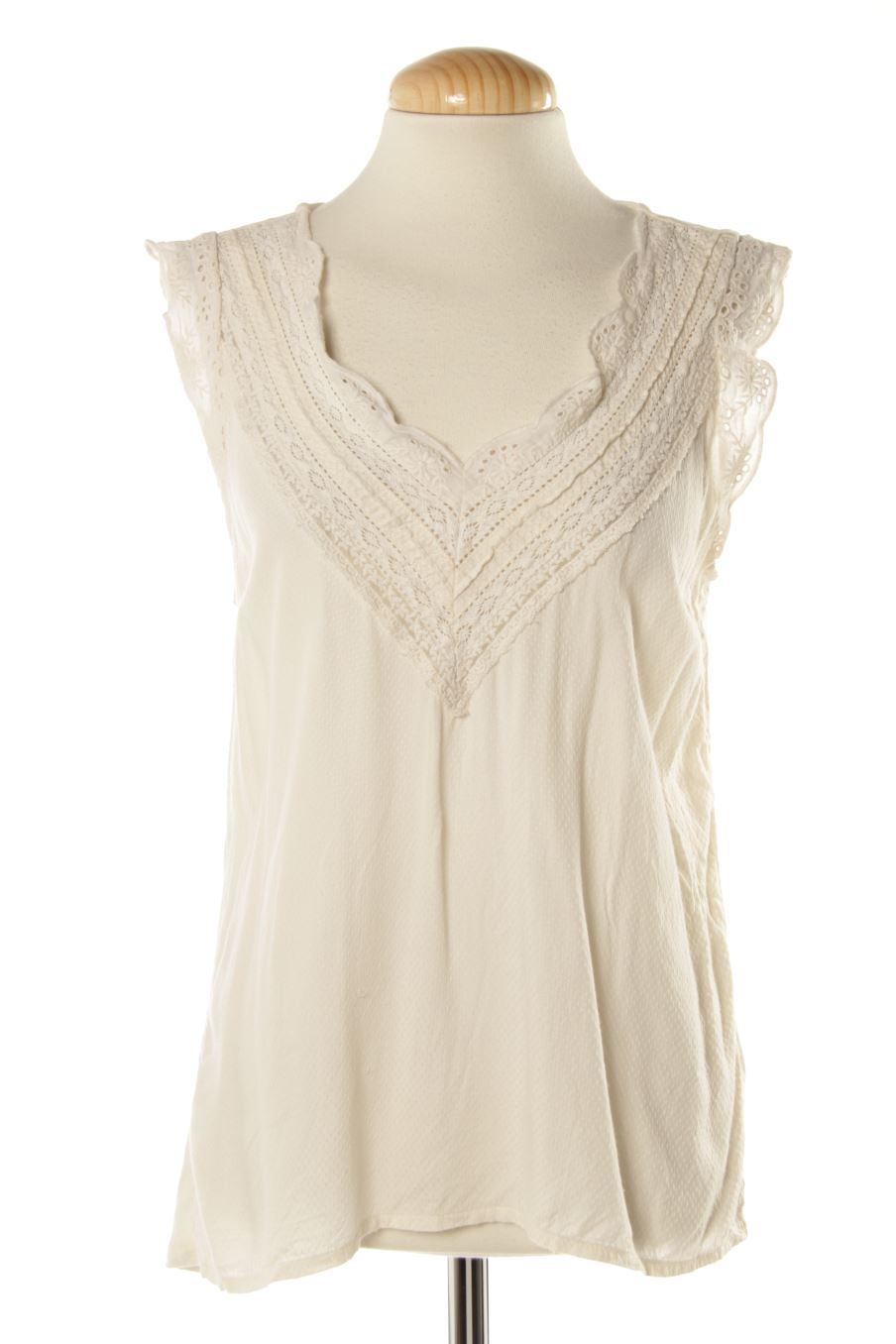 Top Naf Naf de la taille M, de couleur beige