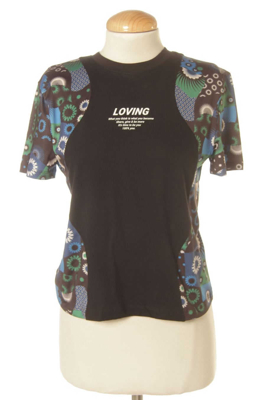 T-Shirt von Desigual Größe M, Farbe Schwarz, für