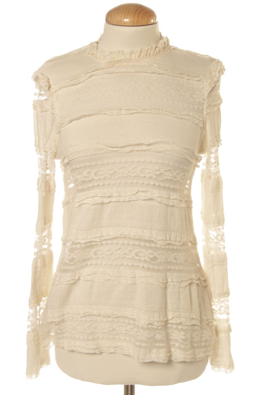 Blouse à manches longues Sfera de la taille M, de couleur blanc