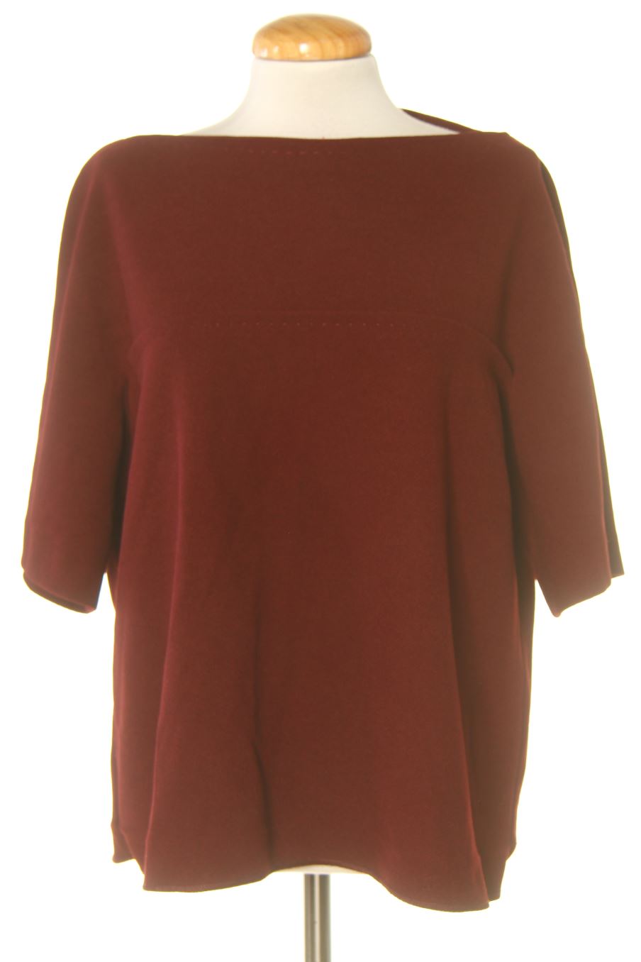 Blusa a maniche corte de Zendra de la talla 50, de color bordeaux