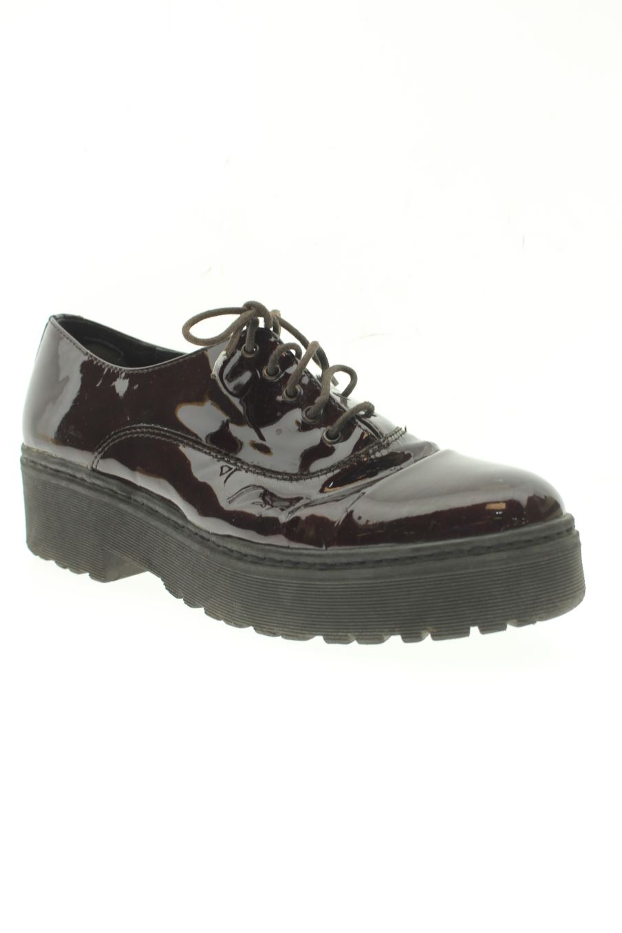 Zapatos planos de alpe de la talla 40, de color burdeos de
