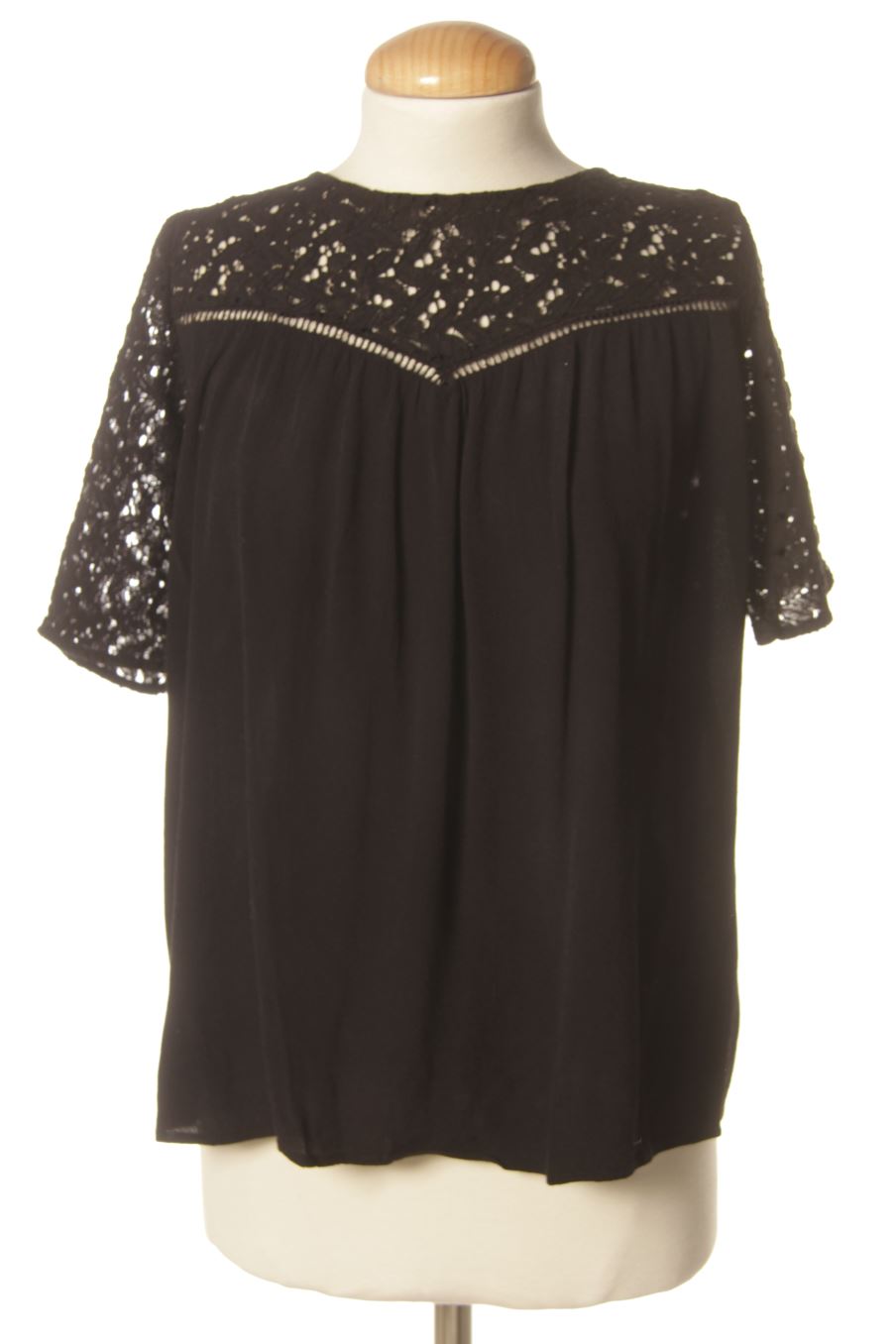 Blouse à manches longues Zara de la taille M, de couleur noir
