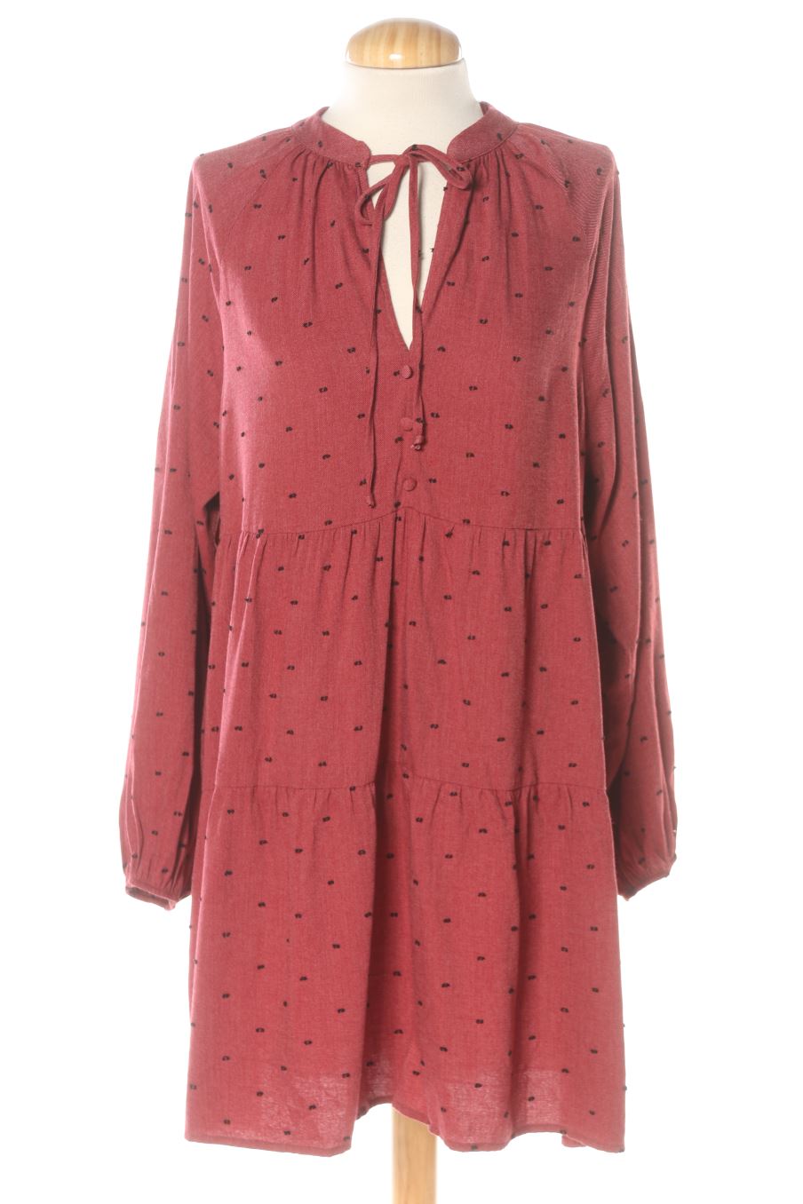 Vestito casual de Zara de la talla L, de color bordeaux