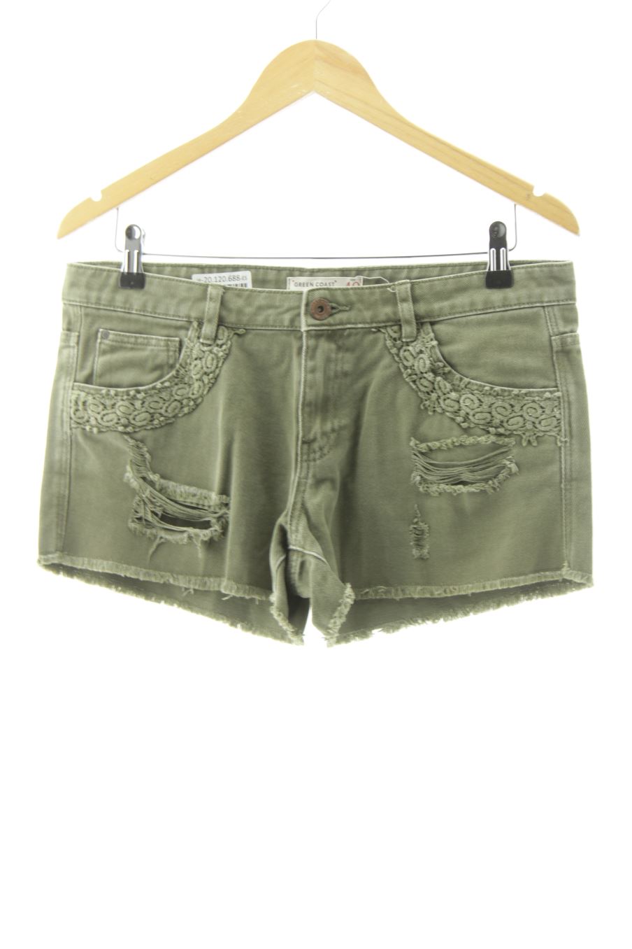 Pantaloni corti de Green coast de la talla 40, de color verde