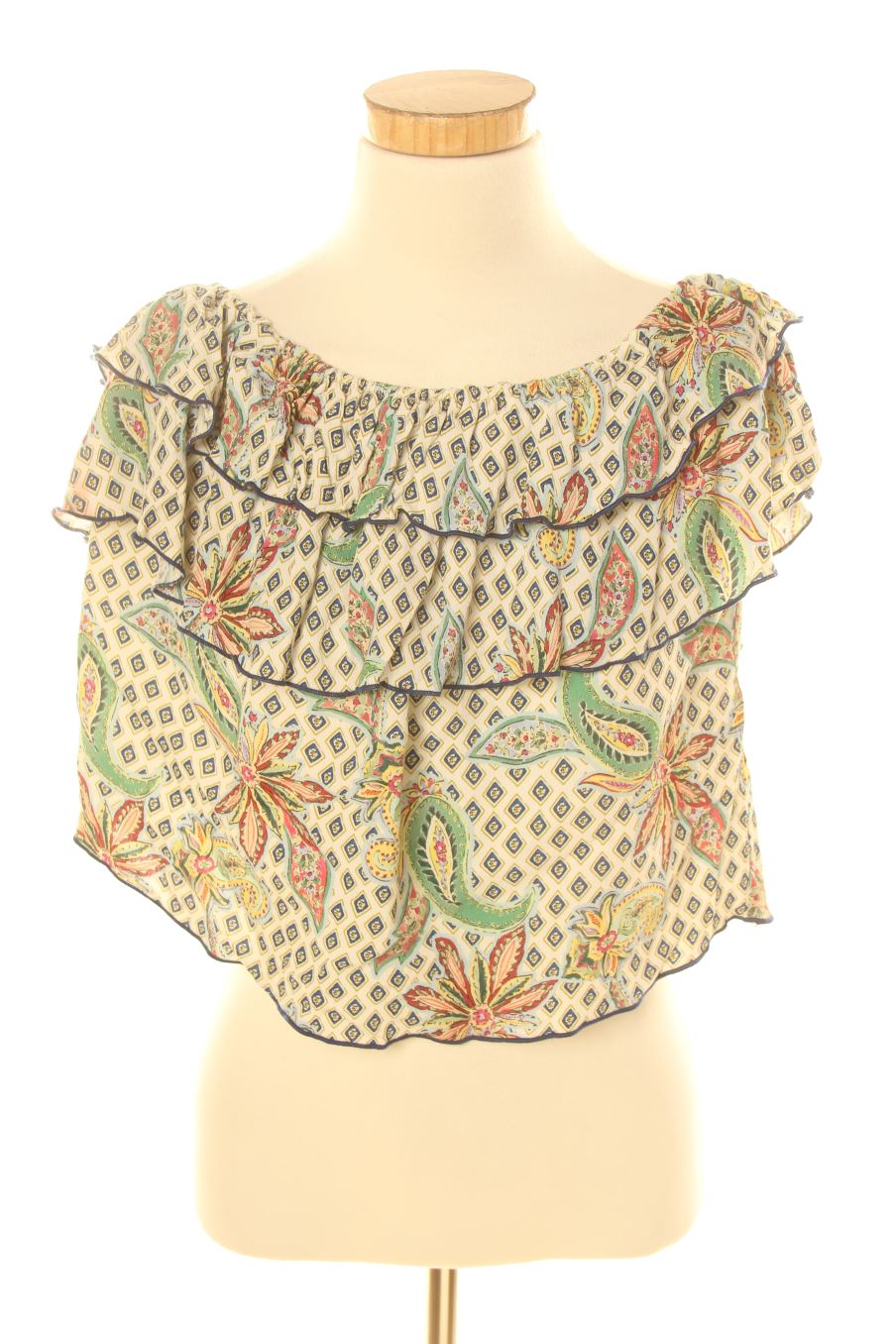 Blusa de manga corta de Zara de la talla M, de color estampado