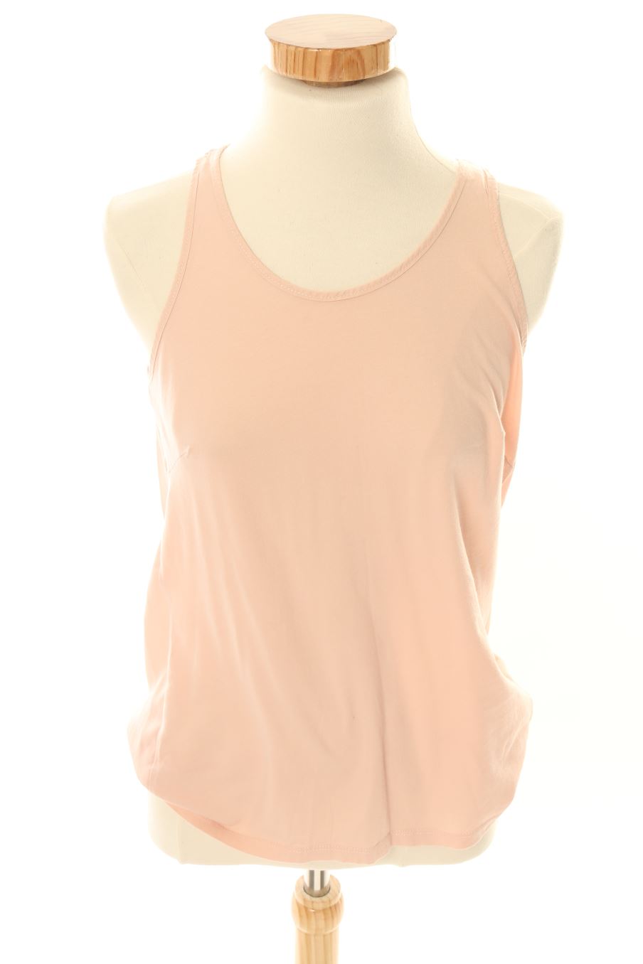 Camiseta sin mangas de Zara de la talla S, de color beige