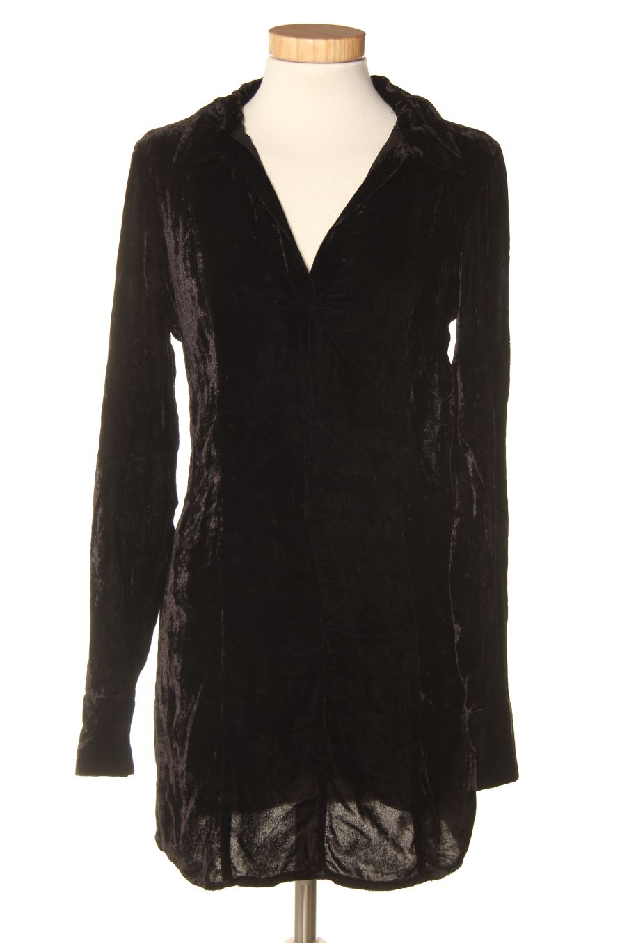 Vestido elegante de Zara de la talla XS, de color negro de terciopelo