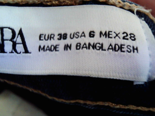 Vaqueros de Zara de la talla 38, de color azul de ropa vaquera
