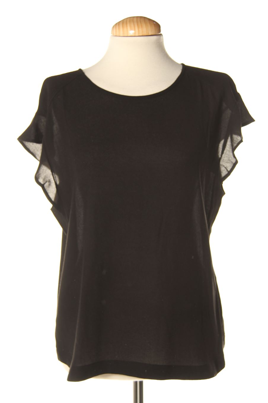Blusa de manga corta de Mango de la talla L, de color negro