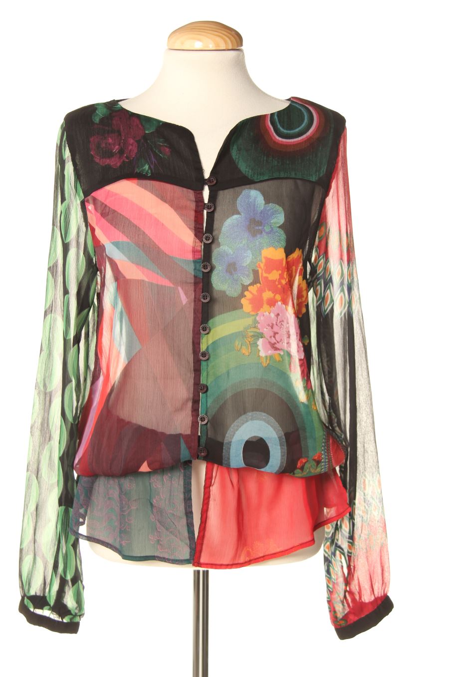 Blusa de manga larga de Desigual de la talla S, de color estampado