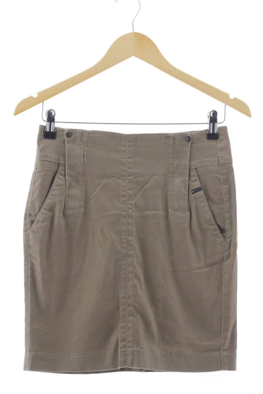 Jupe Ikks de la taille 34, de couleur marron de denim