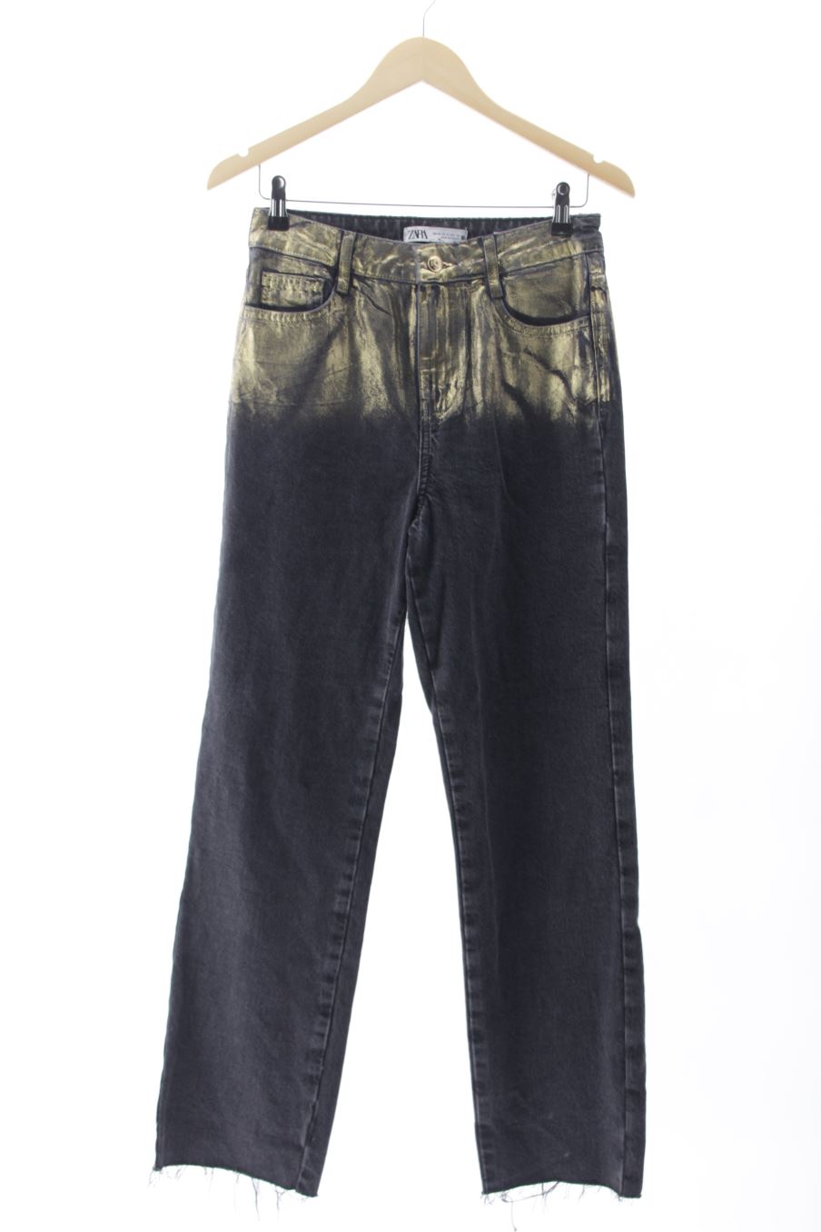 Jeans Zara de la taille 36, de couleur doré de denim
