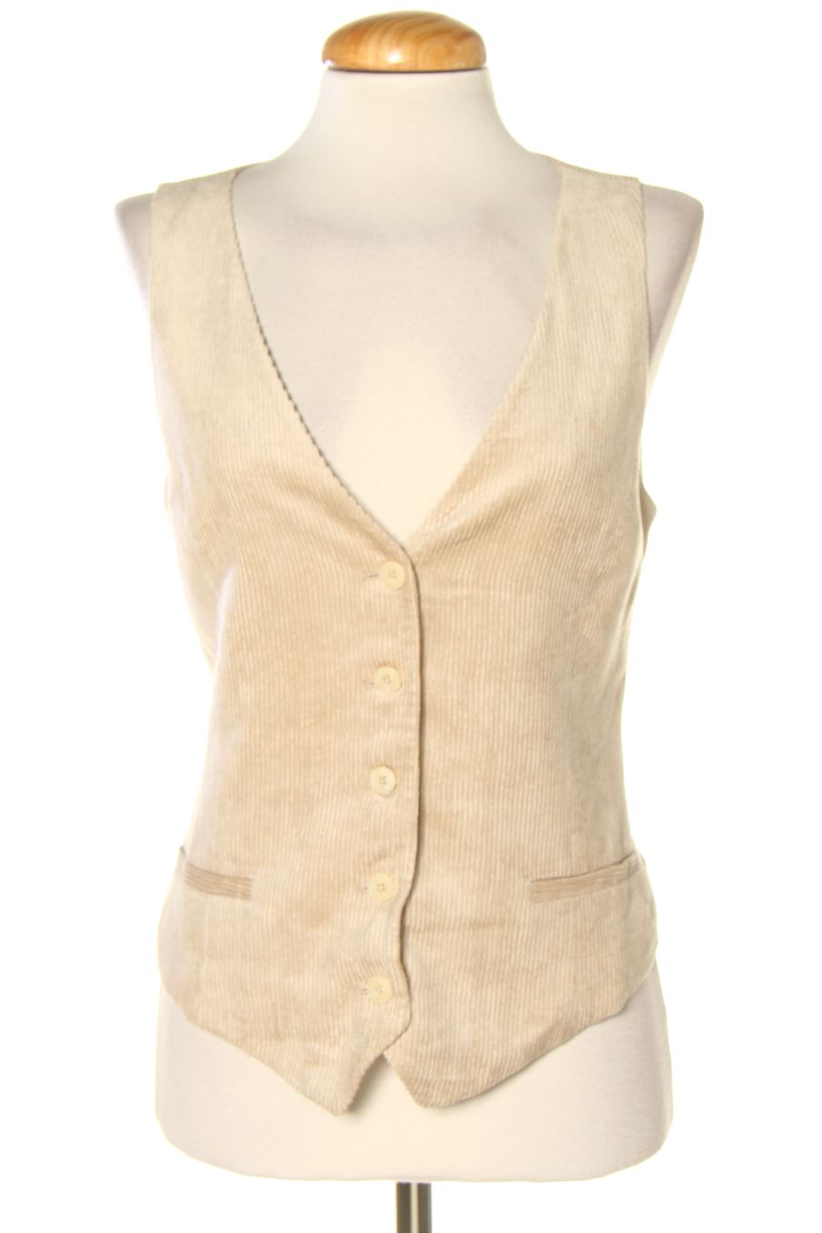 Boléro sans manches Massimo Dutti de la taille S, de couleur beige