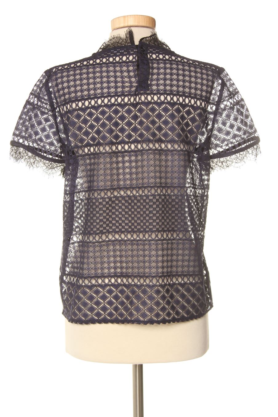 Blouse à manches courtes Comptoir des Cotonniers de la taille L, de couleur bleu marine
