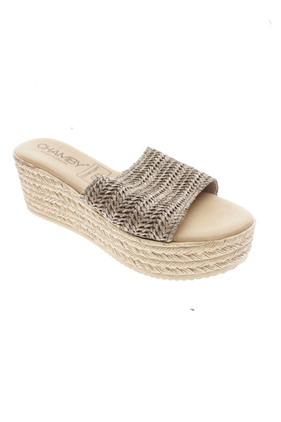 Sandalias tacon de Chamby de la talla 39, de color marrón de