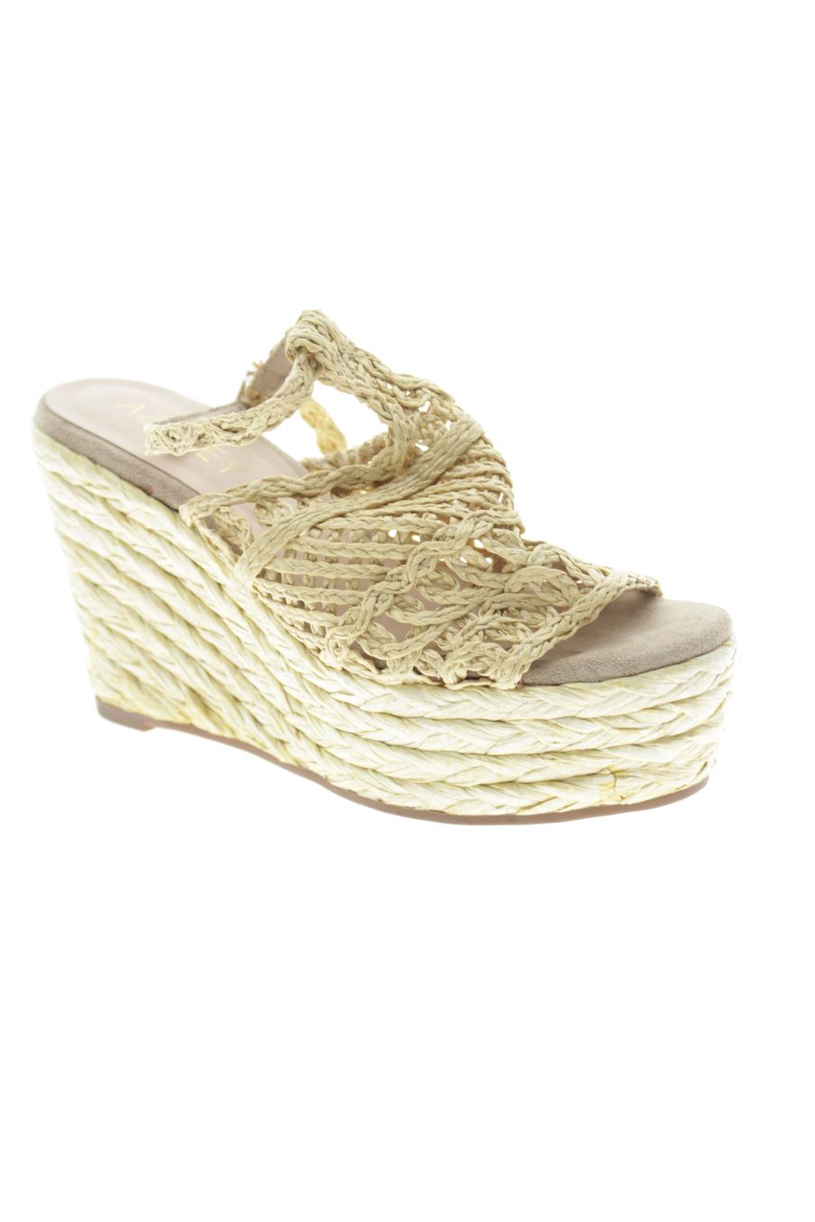 Plataformas de azarey de la talla 36, de color beige de