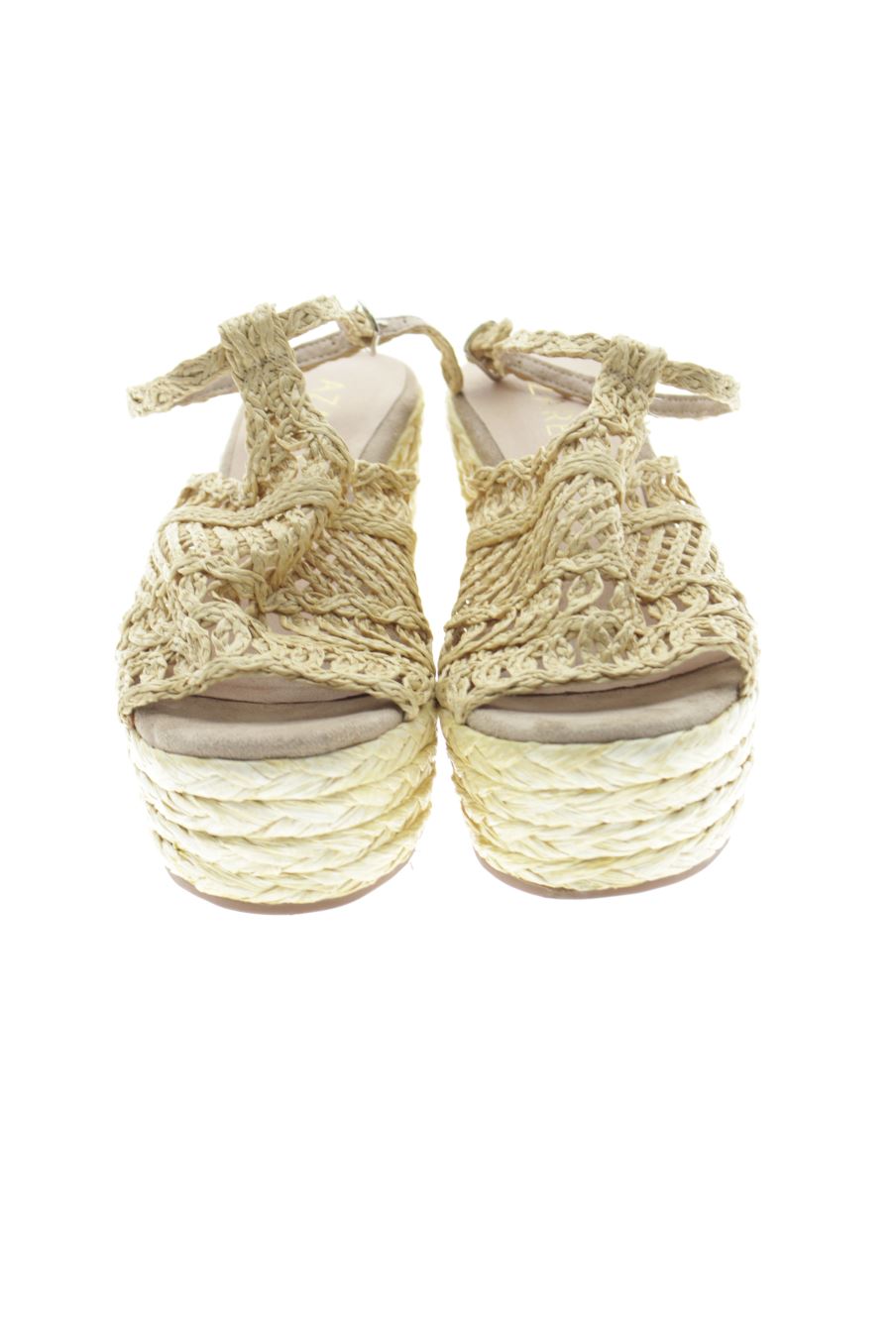 Plataformas de azarey de la talla 36, de color beige de