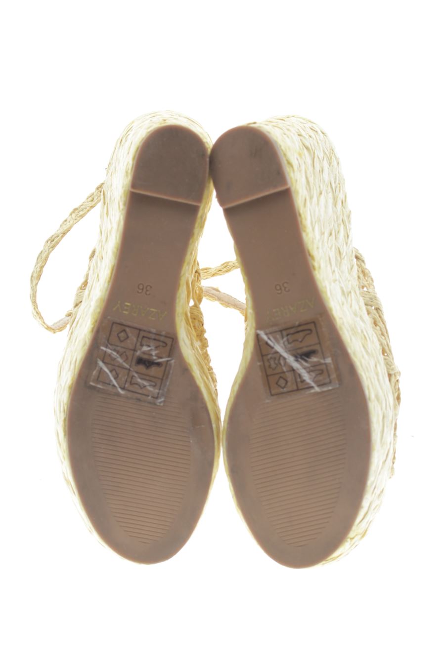 Plataformas de azarey de la talla 36, de color beige de