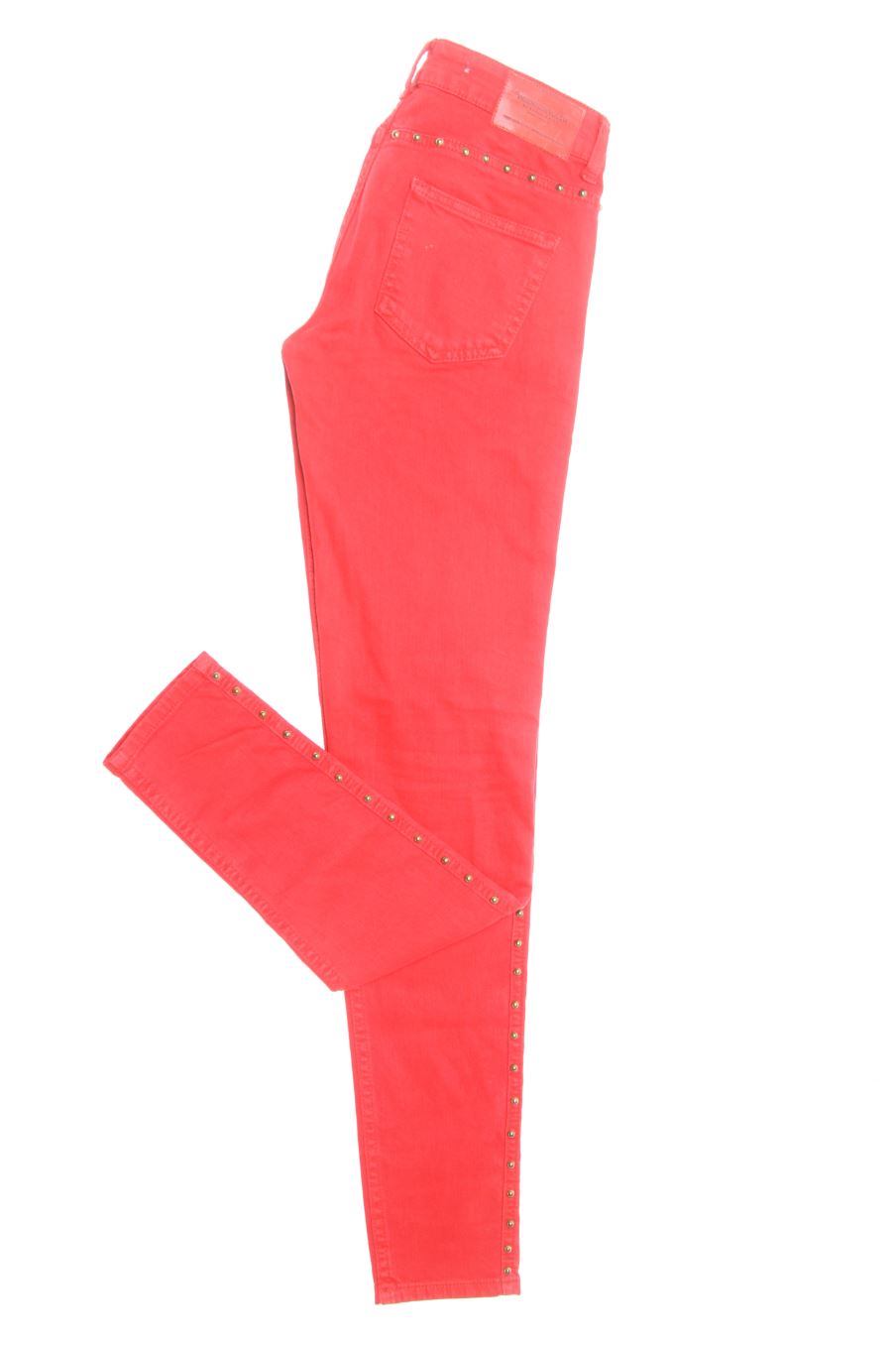 Jeans Trafaluc de la taille 34, de couleur rouge de denim