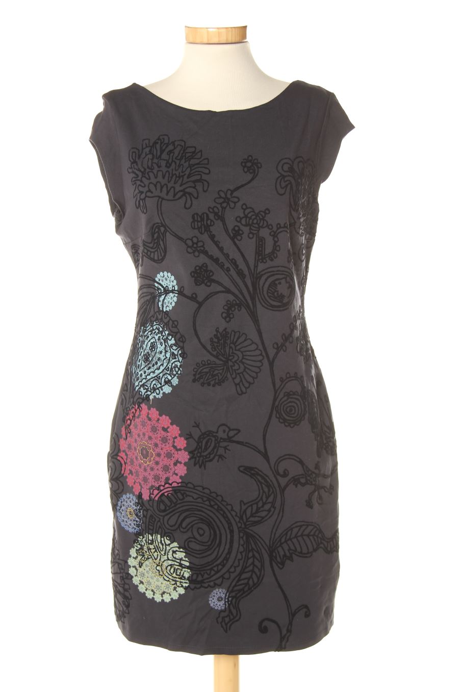 Robe casual Desigual de la taille L, de couleur bleu marine