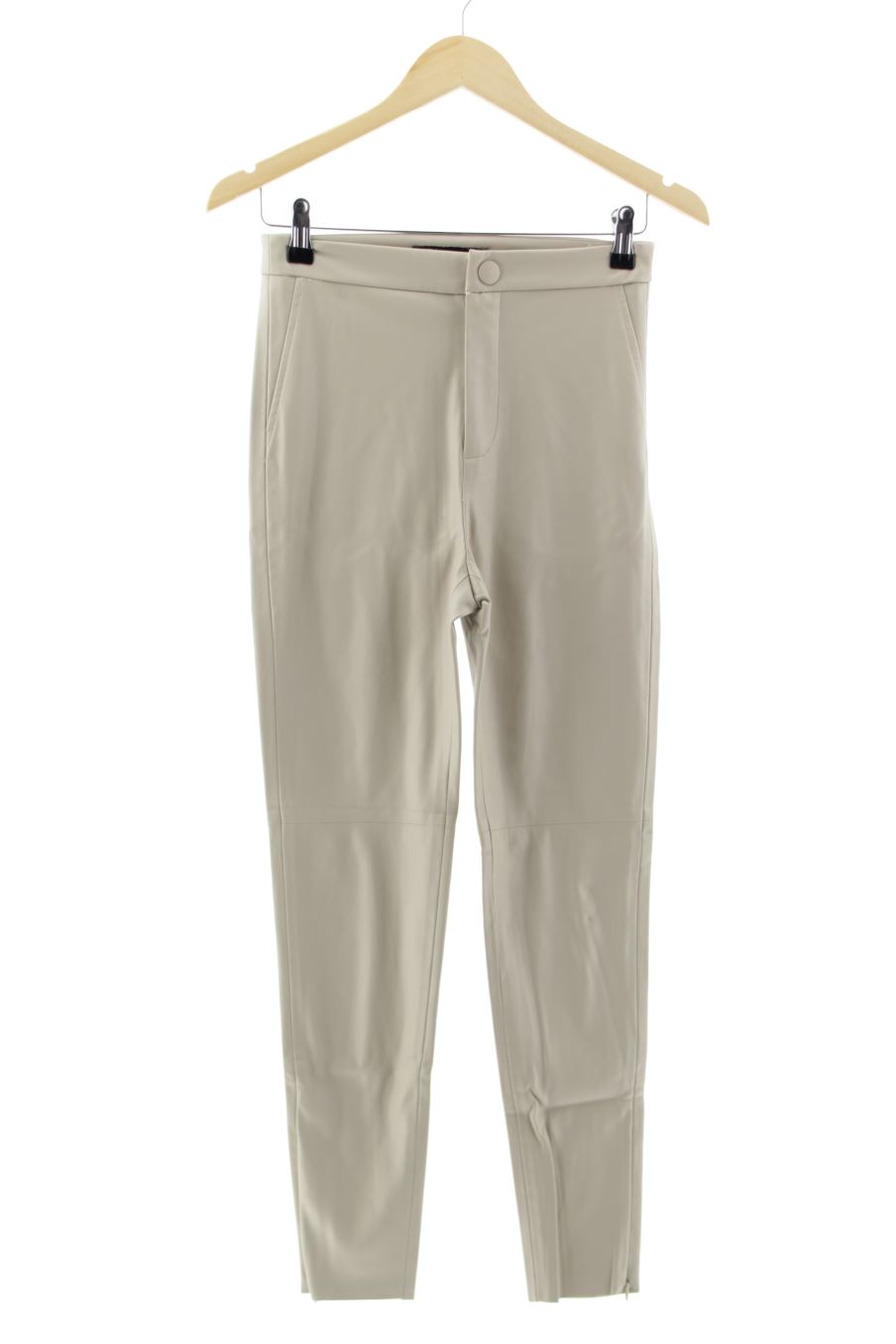 Pantalon Zara de la taille S, de couleur marron de synthétique
