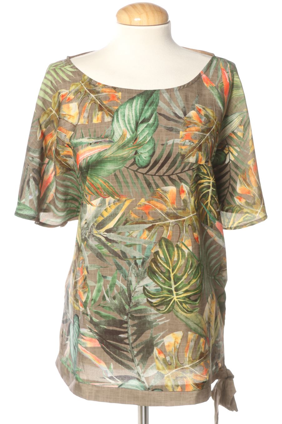 Kurzärmelige Bluse von Cortefiel Größe L, Farbe Grün, für