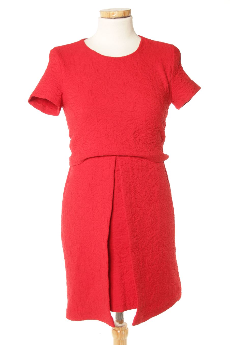 Robe casual Trf (ZARA) de la taille XS, de couleur rouge