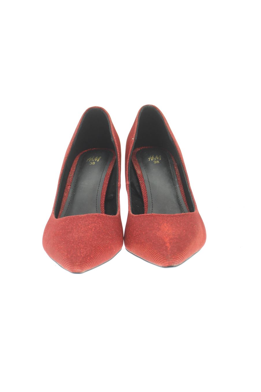 Zapatos de tacon de H&M de la talla 38, de color rojo de