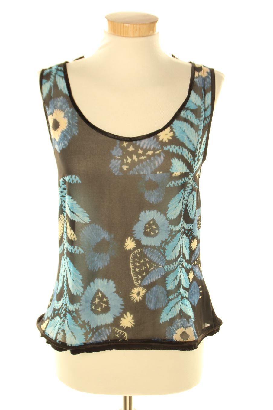 T-shirt femme Desigual Gante - Noir - Manches courtes - Dentelle et