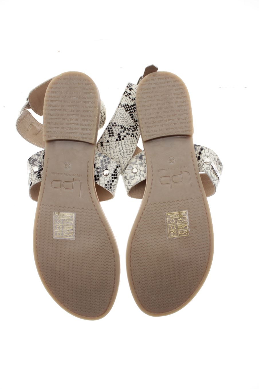 Sandalias planas de LPB de la talla 39, de color animal print de