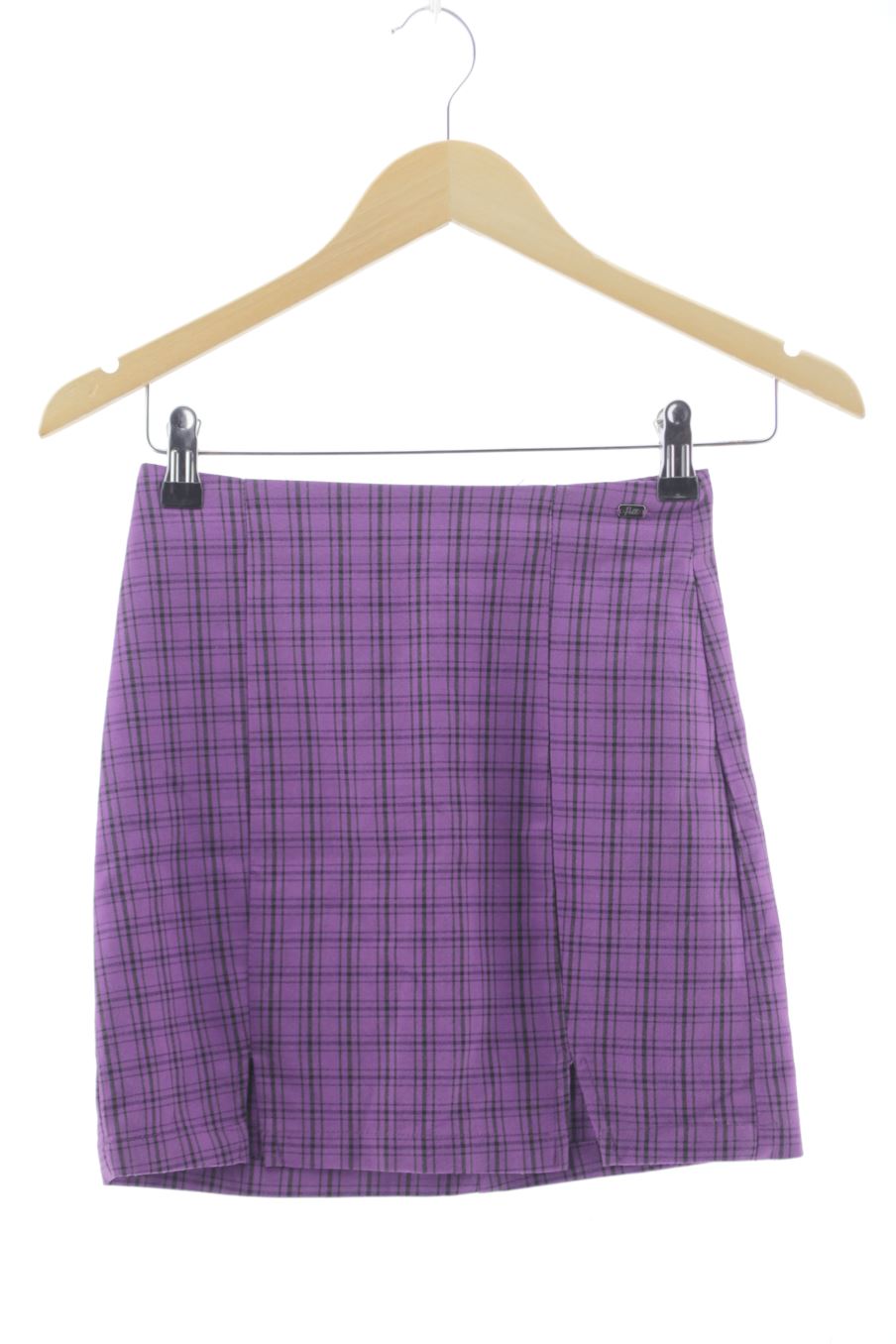 Falda de Pull & Bear de la talla XS, de color cuadros