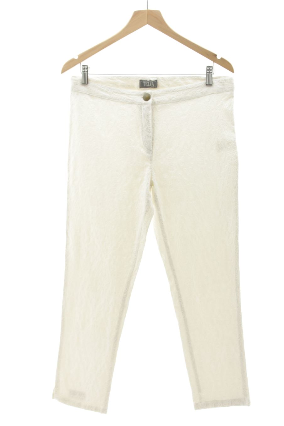 Pantalon Telva de la taille 44, de couleur blanc