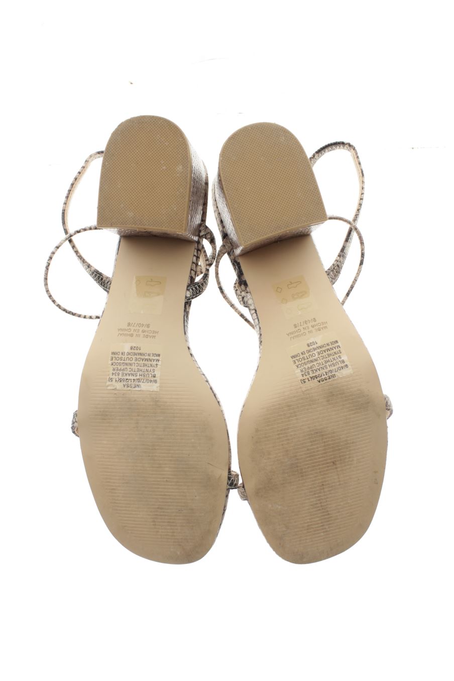 Sandalias tacon de Steve Madden de la talla 40, de color animal print de