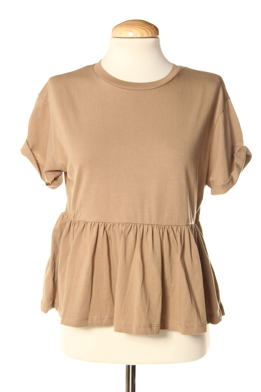 T-shirt Bershka de la taille XS, de couleur beige