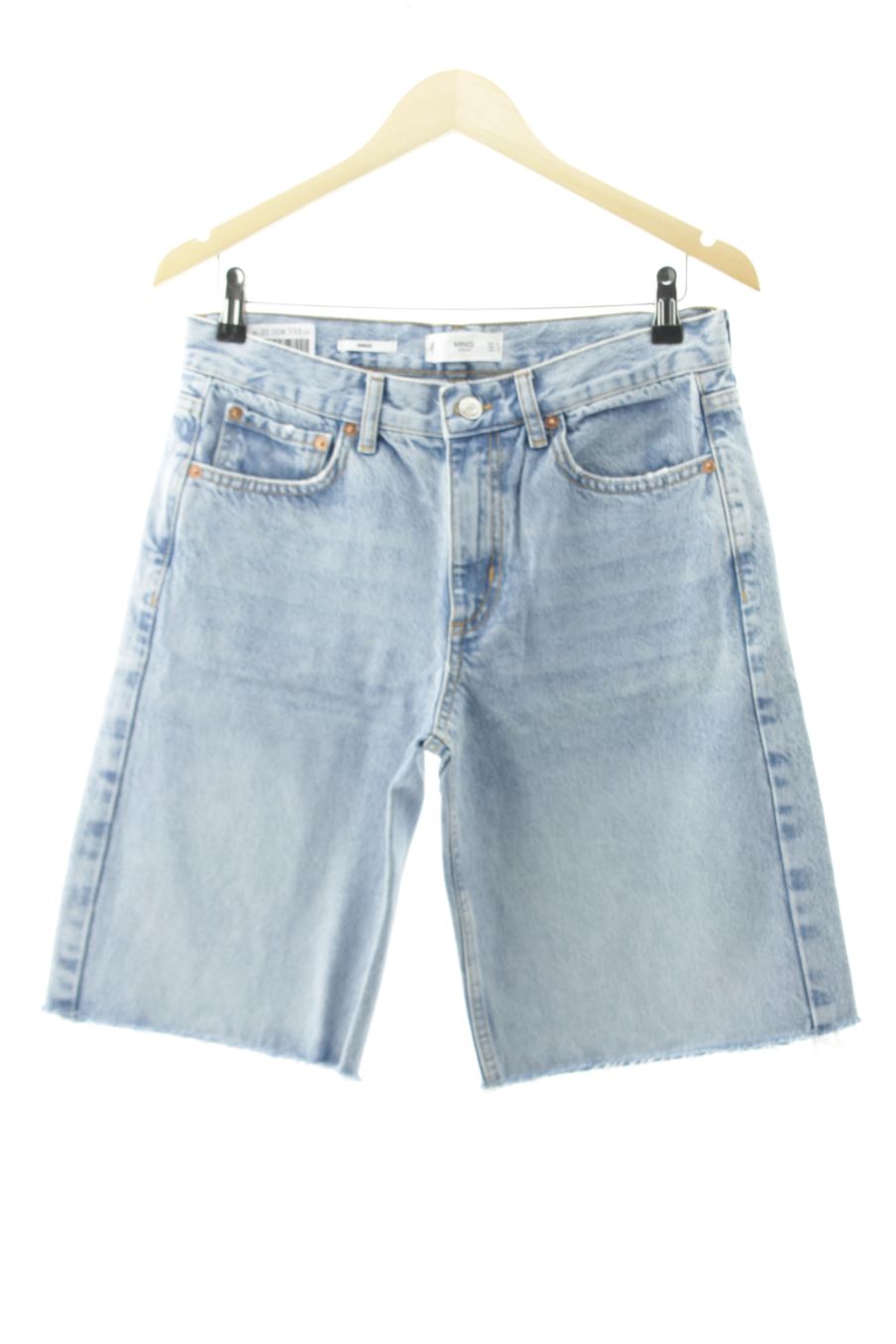 Pantalón corto de Mango de la talla 38, de color azul de ropa vaquera