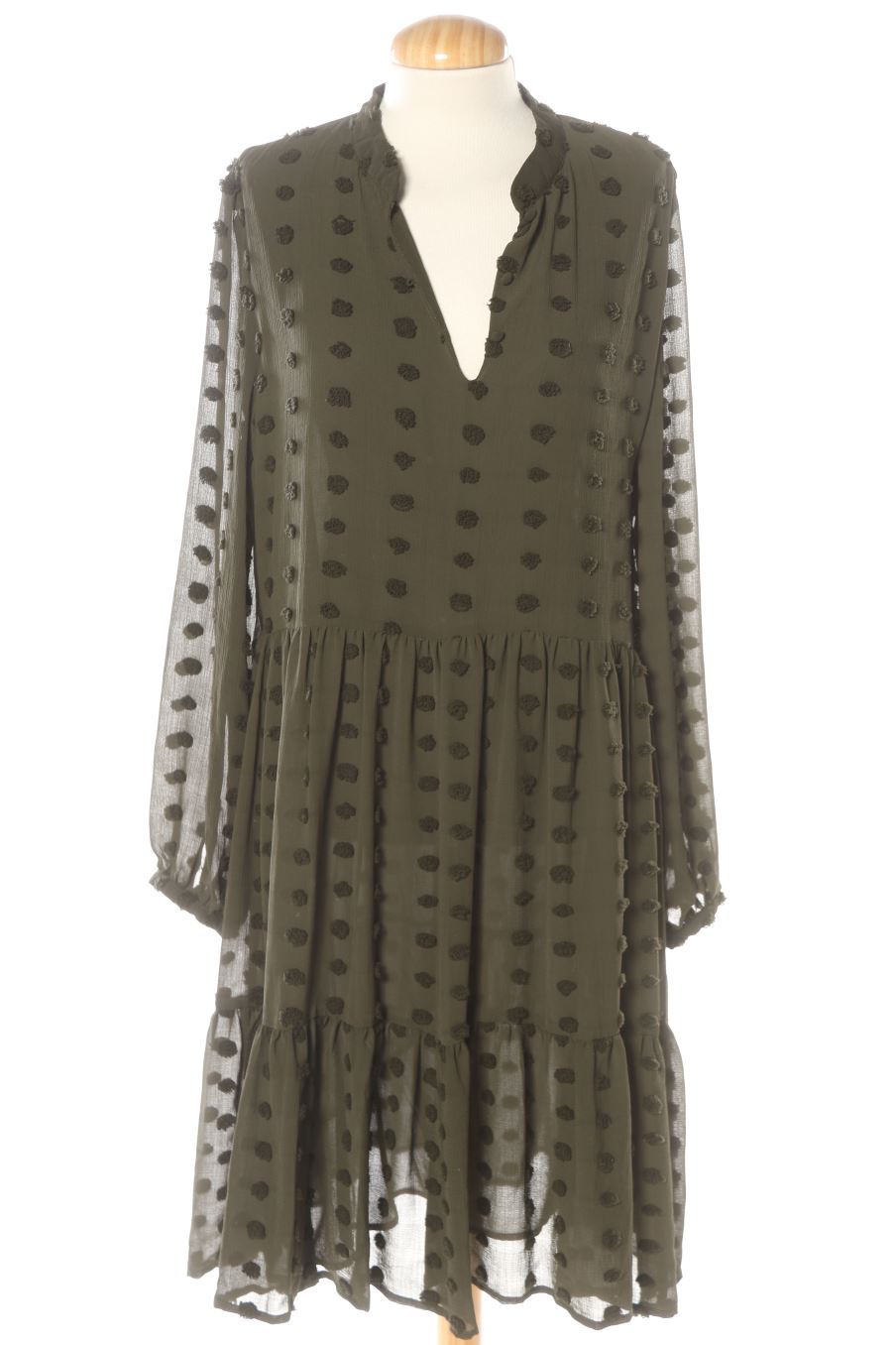 Vestido casual de Cortefiel de la talla L, de color verde