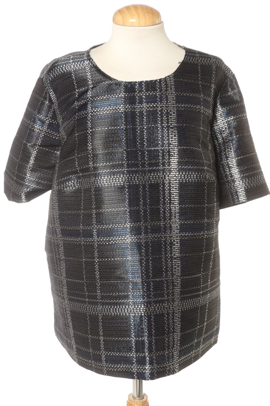 Kurzärmelige Bluse von sintesis Größe 48, Farbe Grau, für
