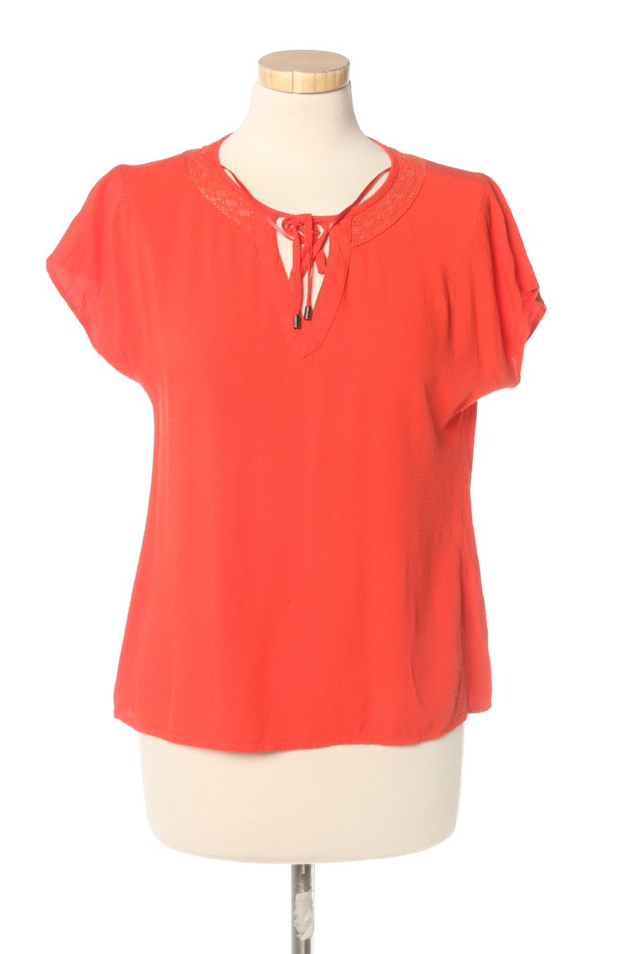 Blouse à manches courtes s.Oliver de la taille 34, de couleur rouge