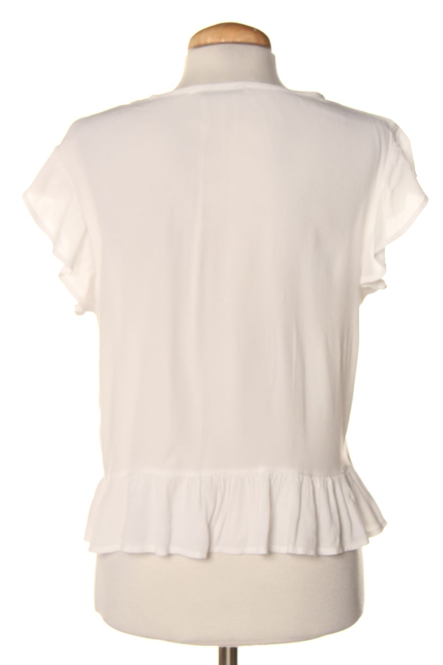 Blouse à manches courtes Mulaya de la taille S, de couleur blanc