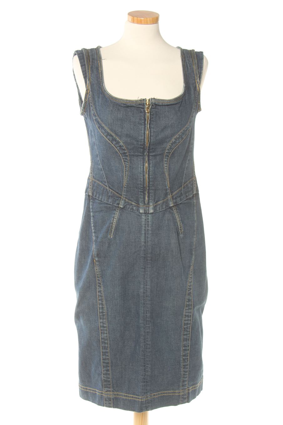 Einfaches Kleid von Dolce & Gabbana Größe 46, Farbe Blau, aus Jeanskleidung für