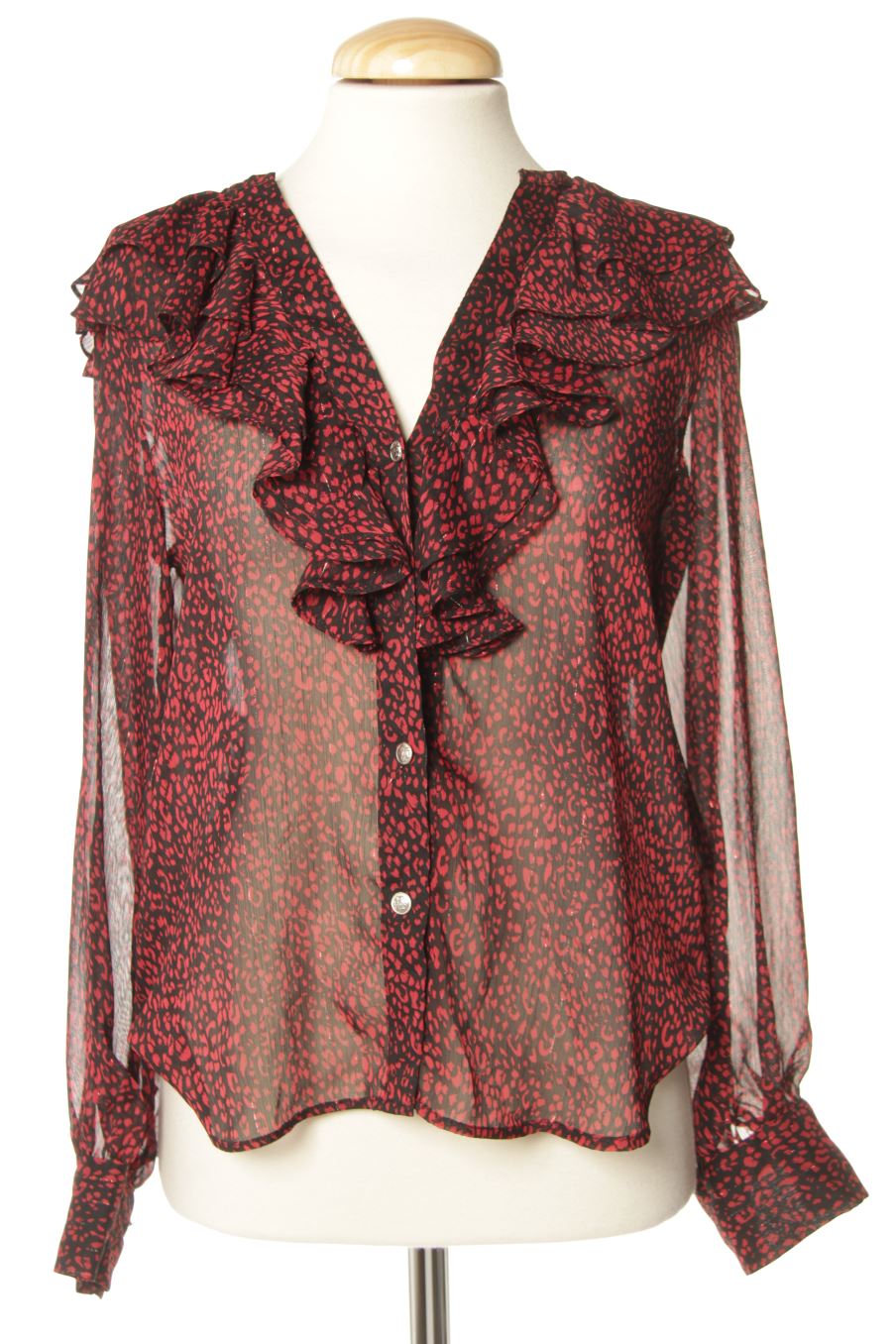Camisa de Zara de la talla XS, de color rojo