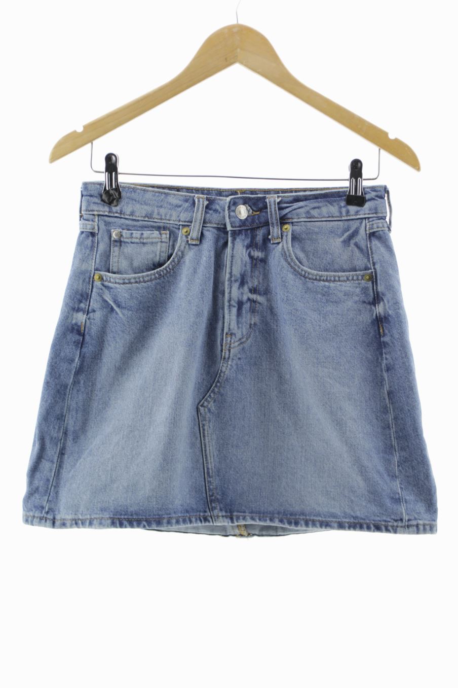 Falda de H&M de la talla S, de color azul de ropa vaquera
