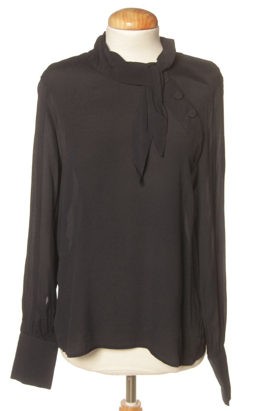 Blouse à manches longues Mango de la taille S, de couleur bleu marine