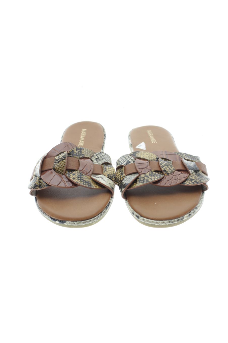 Sandalias planas de MariaMare de la talla 37, de color marrón de