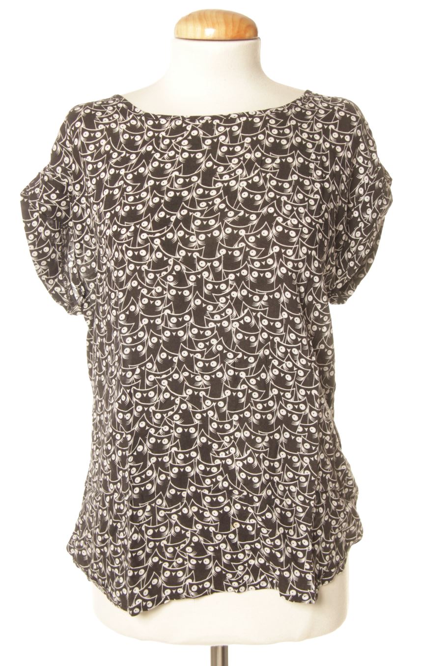 Kurzärmelige Bluse von Bizzbee Größe S, Farbe Schwarz, für