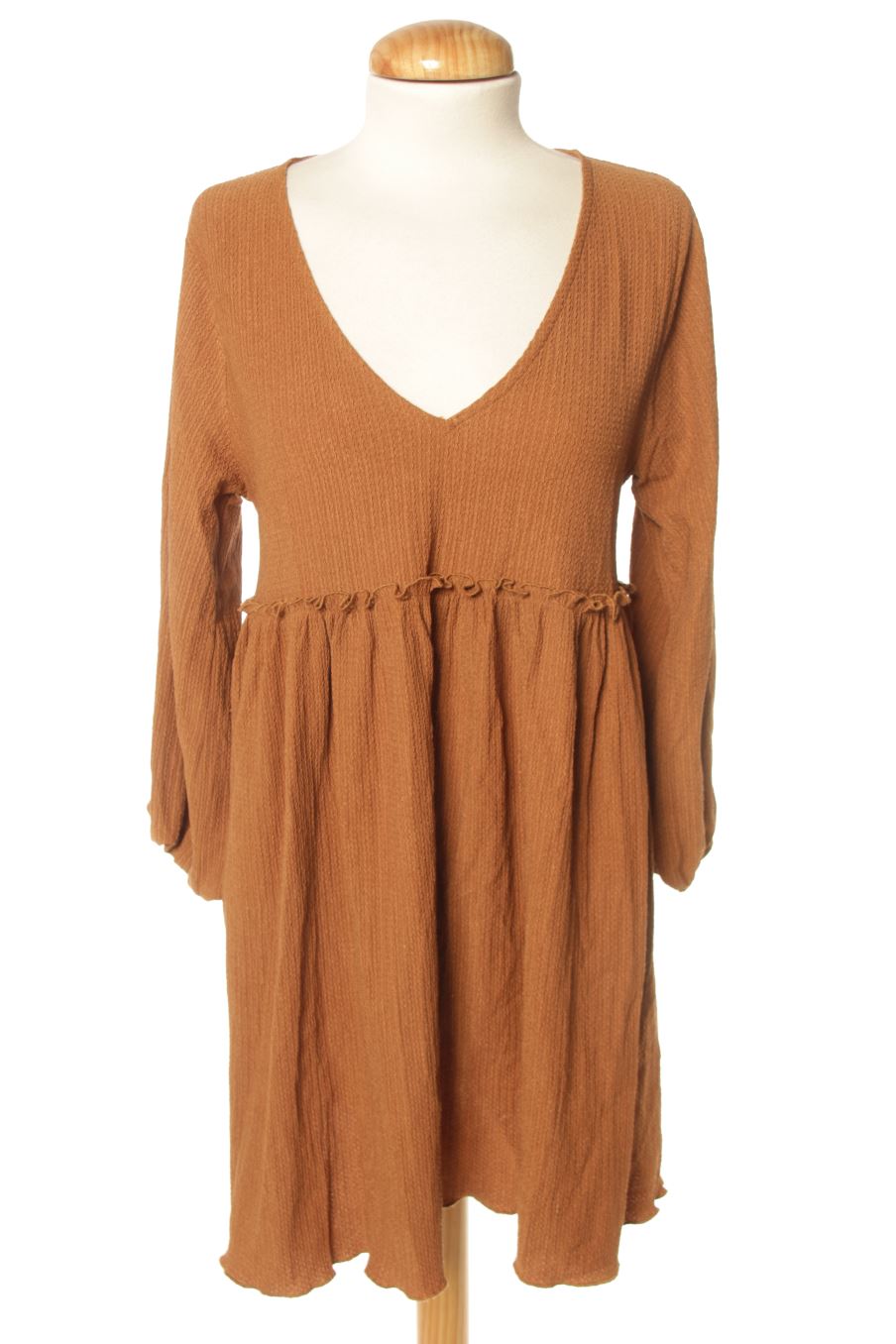 Vestido casual de Pull & Bear de la talla XS, de color marrón