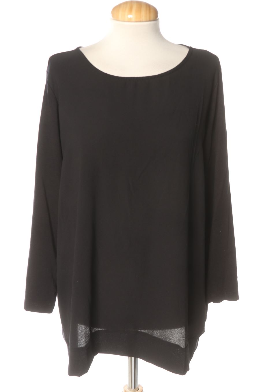 T-shirt à manches longues Milano de la taille XL, de couleur noir