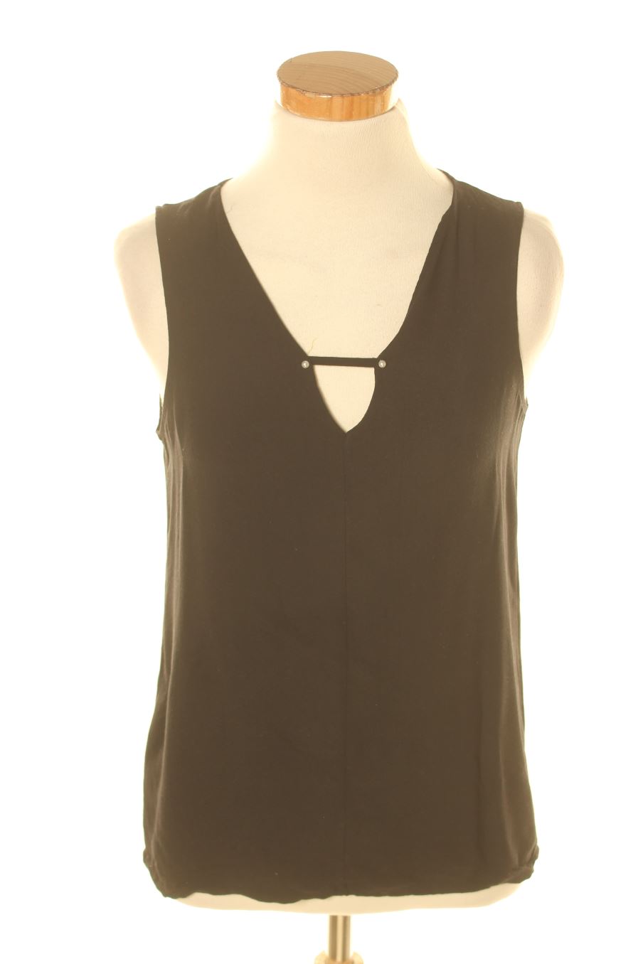 Top de Massimo Dutti de la talla XS, de color negro